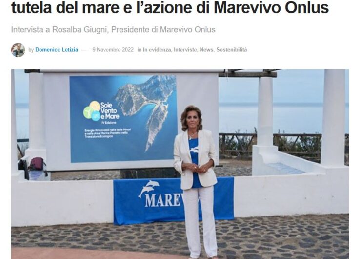 The Cilento Experimental Marine Area, sea protection and the action of Marevivo, Interview with Rosalba Giugni, President of Marevivo